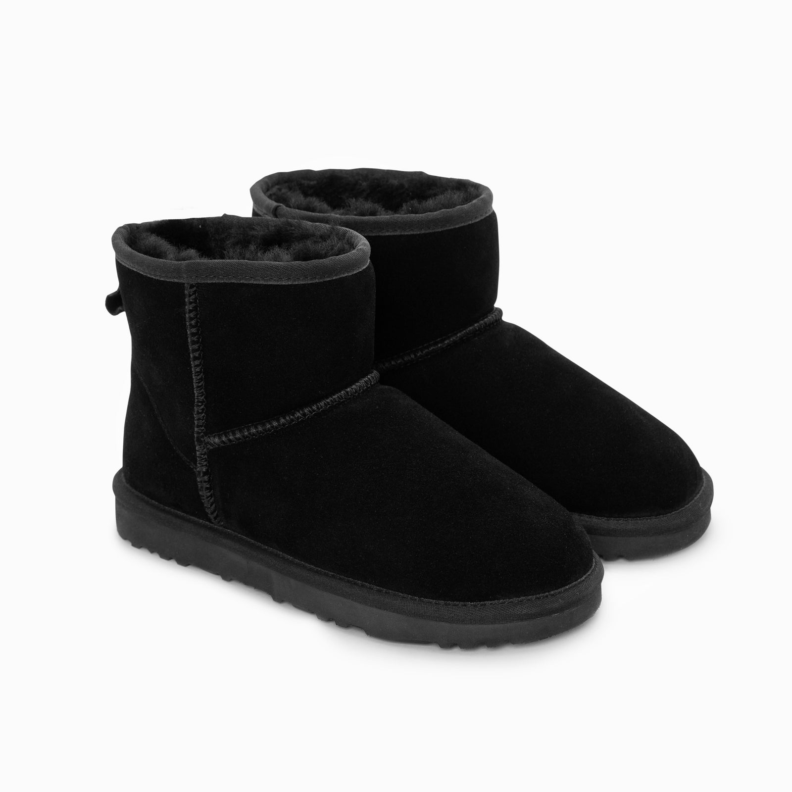 Ugg Boots Genuine Australian Sheepskin Unisex Mini Classic Suede (Black, EU38)