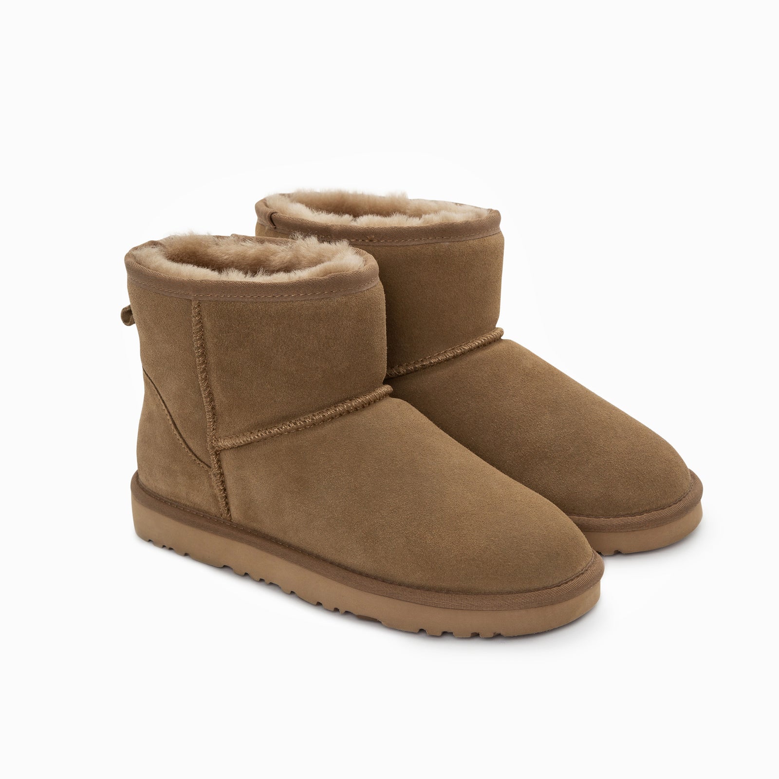 Ugg Boots Genuine Australian Sheepskin Unisex Mini Classic Suede (Olive, EU39)