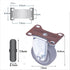 4x 3 inch Heavy Duty Swivel Brake Locking Caster Castor Wheels Casters 2x swivel 2x fixed for Cart Furniture Workbench