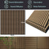 4 Pcs 60cm x 60cm Wall Panel Wood Slat Acoustic Panels Sound Absorbing Proof Panel for Wall Ceiling Decorative Walnut