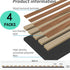4 Pcs 60cm x 60cm Wall Panel Wood Slat Acoustic Panels Sound Absorbing Proof Panel for Wall Ceiling Decorative Walnut