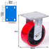 5 inch Industrial 500KG Caster Wheels Fixed Casters Castor Wheels Cart Furniture Workbench