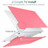 MacBook Air 13 Inch Case 2020 2019 2018, A1932, A2179, A2337 Shell Case Keyboard Cover Pink