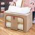100L Cloth Storage Box Closet Organizer Storage Bags Clothes Storage Bags Wardrobe Organizer Idea CREAM