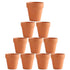 10x 8cm Flower Pot Pots Clay Ceramic Plant Drain Hole Succulent Cactus Nursery Planter
