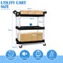 3 Tier Large Service Food Cart Restaurant Trolley Utility Cart Kitchen Catering Shelf Storage