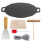 40cm Seasoned Cast Iron Induction Crepes Pan Baking Pancake Tool Pizza Bakeware