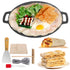 40cm Seasoned Cast Iron Induction Crepes Pan Baking Pancake Tool Pizza Bakeware