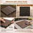 10PCS Interlocking Patio Deck Tiles 30cm x 30cm Outdoor Wood Flooring for Patio Garden Balcony Poolside Walnut