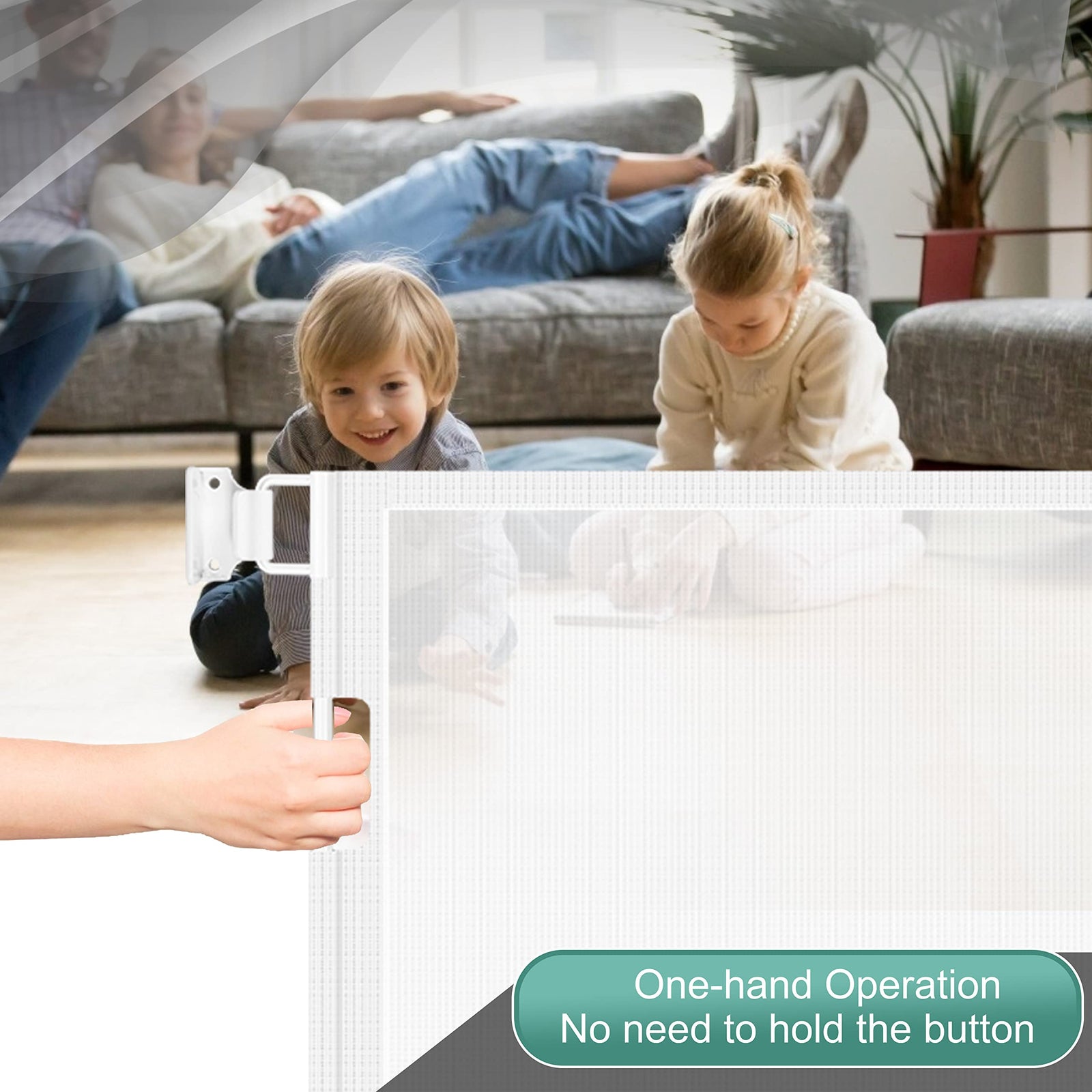 Retractable 3M Doorways Hallways Stairs Ba Gate Dog Pet Gate Indoor Outdoor Safety Gates White