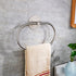 Bathroom Towel Ring Bathroom Towel Rack Adhesive Hand Towels Holder Towel Hanger Silver