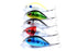 5x 5.5cm Popper Crank Bait Fishing Lure Lures Surface Tackle Saltwater