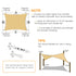 3m x 4m Rectangle Sun Shade Sails for Patios Sun UV Outdoor Canopy Backyard Sunshades