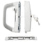 Sliding Patio Door Handle Set Mortise Lock Suitable for Sliding Glass Patio Door Keyed White