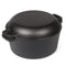 26cm 2-in-1 Cast Iron Dutch Oven & Skillet Set  Pre-Seasoned Dual-Use Pot with Lid Fry Pan, Durable & Versatile Cookware