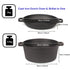 26cm 2-in-1 Cast Iron Dutch Oven & Skillet Set  Pre-Seasoned Dual-Use Pot with Lid Fry Pan, Durable & Versatile Cookware