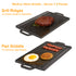 40 cm Reversible Cast Iron Grill & Griddle -Dual-Sided (Flat & Ribbed), Pre-Seasoned, Handles, for Stove-Top & Outdoor Use