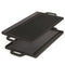 50 cm Reversible Cast Iron Grill & Griddle -Dual-Sided (Flat & Ribbed), Pre-Seasoned, Handles, for Stove-Top & Outdoor Use