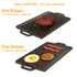 50 cm Reversible Cast Iron Grill & Griddle -Dual-Sided (Flat & Ribbed), Pre-Seasoned, Handles, for Stove-Top & Outdoor Use