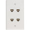 Ethernet Wall Plate 4 Port Cat6 Ethernet Cable Wall Plate Adapter