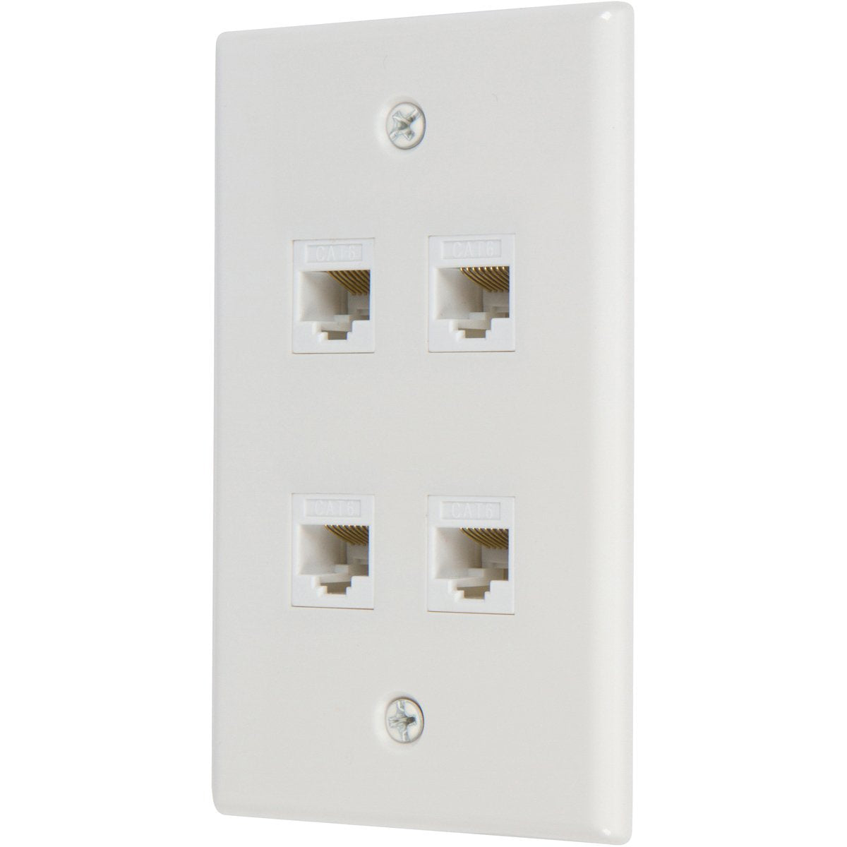 Ethernet Wall Plate 4 Port Cat6 Ethernet Cable Wall Plate Adapter