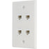 Ethernet Wall Plate 4 Port Cat6 Ethernet Cable Wall Plate Adapter