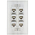 Ethernet Wall Plate 6 Port Cat6 Ethernet Cable Wall Plate Adapter