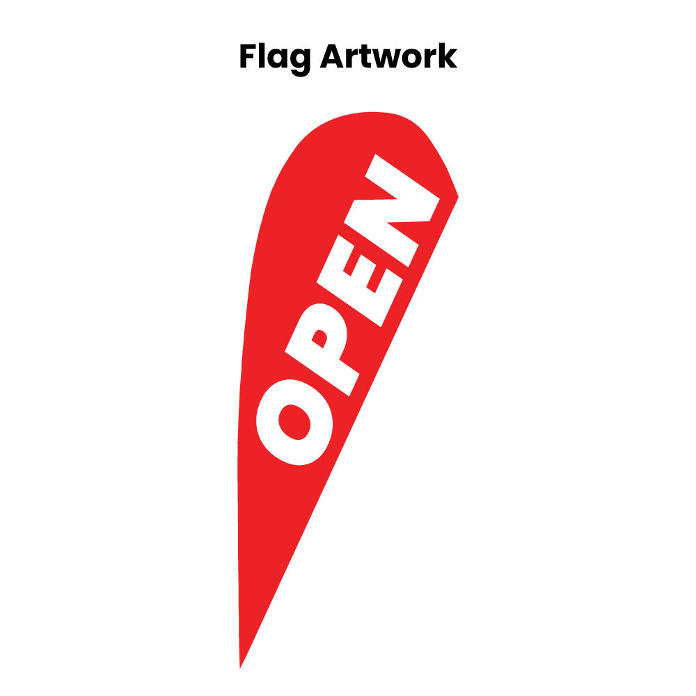 Open Teardrop Flag Banner