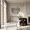 Bronte Dual Layer Marble Stone Console - White Marble Stone