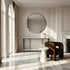 Bronte Dual Layer Marble Stone Console - White Marble Stone