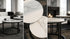 Premier Square Nesting Coffee Table Set – White Sintered Stone & Black Iron