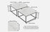 Ciest Square Nesting Coffee Table Set – White Sintered Stone & Black Iron