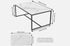Monaco Rectangle Coffee Table – White Sintered Stone Top, Modern Metal Base
