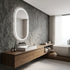 50×100cm Oval LED Bathroom Mirror – Frameless Anti‑Fog Backlit Touch