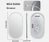 50×100cm Oval LED Bathroom Mirror – Frameless Anti‑Fog Backlit Touch