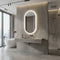 50 x 80cm Oval Frameless LED Bathroom Mirror