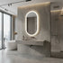 50 x 80cm Oval Frameless LED Bathroom Mirror