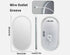 50 x 80cm Oval Frameless LED Bathroom Mirror