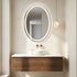 50×70cm Oval LED Bathroom Mirror – Frameless Anti‑Fog Backlit Touch