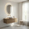 60 x 80cm Oval Frameless LED Bathroom Mirror