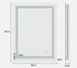 Interior Ave - LED Rectangle Frameless Salon / Bathroom Wall Mirror - 70 x 50cm