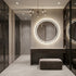 80cm Round Frameless LED Bathroom Mirror – Bluetooth