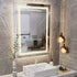 60 x 80cm Rectangle Frameless LED Bathroom Mirror
