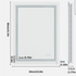 Interior Ave - LED Rectangle Frameless Salon / Bathroom Wall Mirror - 80 x 60cm