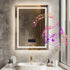60 x 80cm Rectangle Frameless LED Bathroom Mirror – Bluetooth