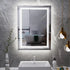 70 x 90cm Rectangle Frameless LED Bathroom Mirror