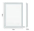 70 x 90cm Rectangle Frameless LED Bathroom Mirror