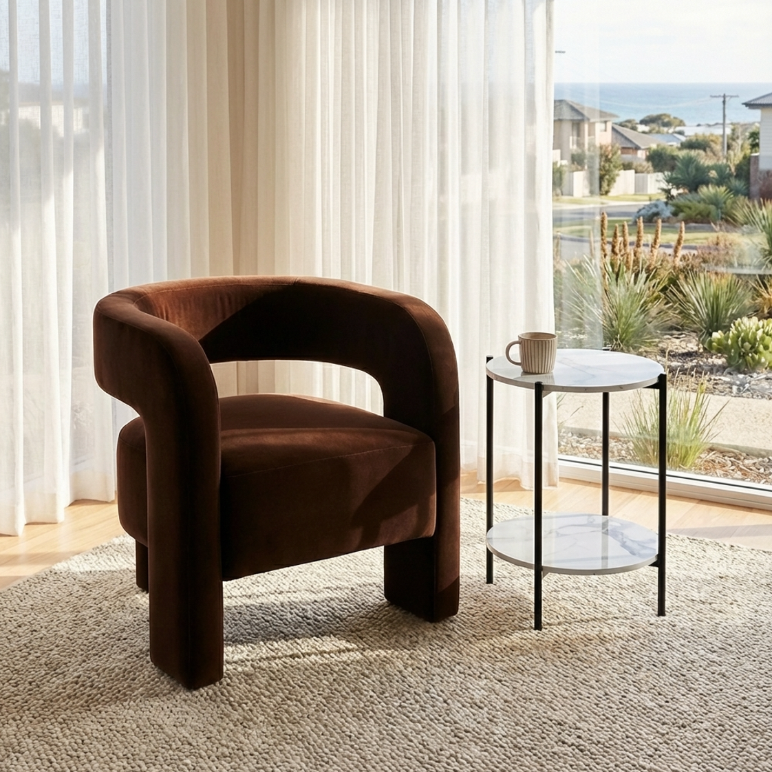 Alba Black Side Table