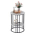 Interior Ave - Cleo Black Two Shelf Stone Side Table