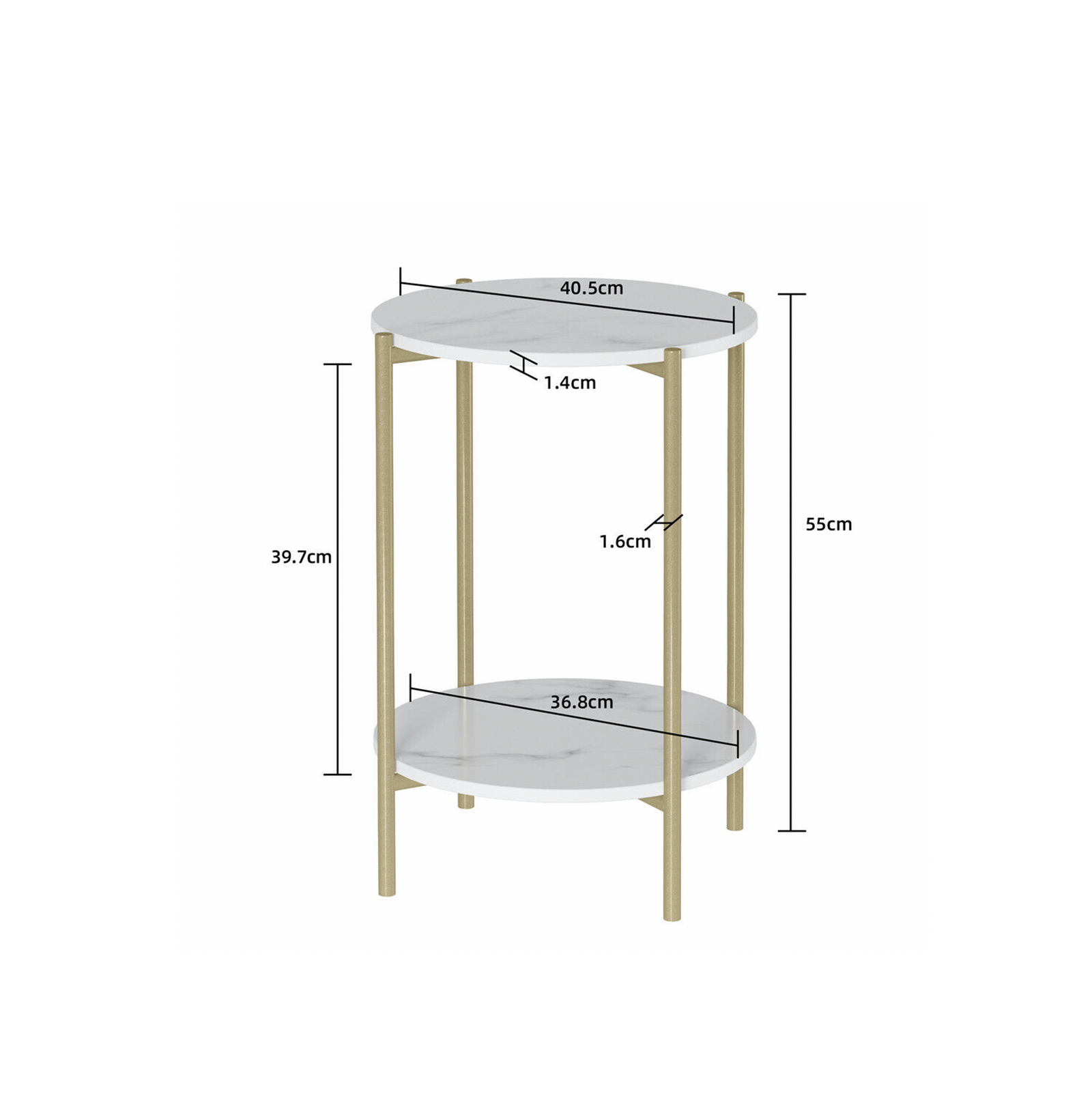Interior Ave - Alba Gold Side Table